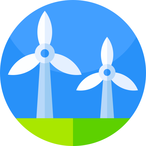 Wind power Geometric Flat Circular Flat icon
