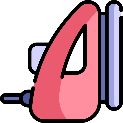 plancha de vapor Kawaii Lineal color icono