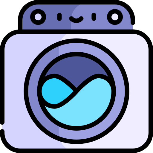 lavatrice Kawaii Lineal color icona