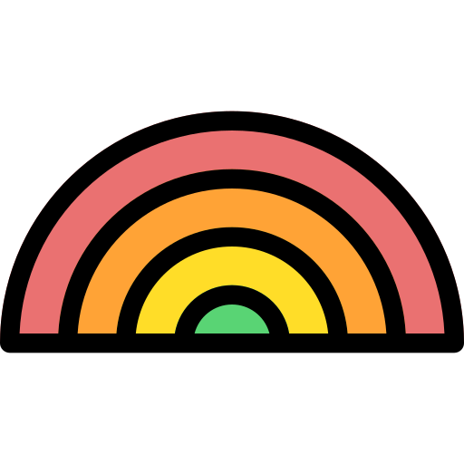 tęcza Generic Outline Color ikona