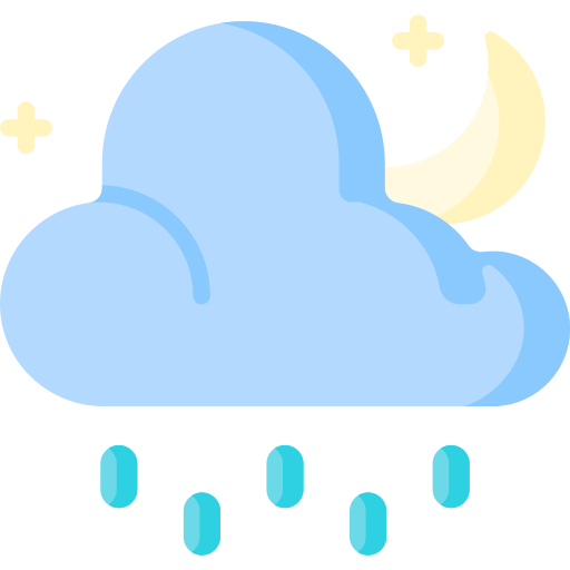 lluvia nocturna Special Flat icono
