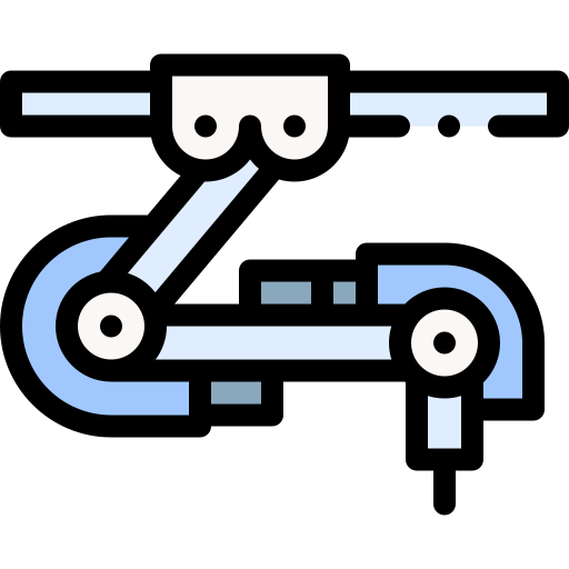 roboterarm Detailed Rounded Lineal color icon