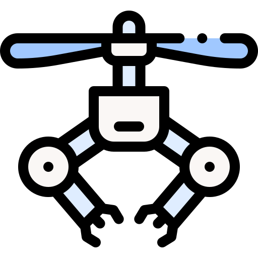 Drone Detailed Rounded Lineal color icon