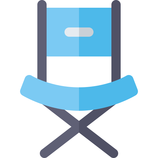 Camp chair Basic Rounded Flat icon