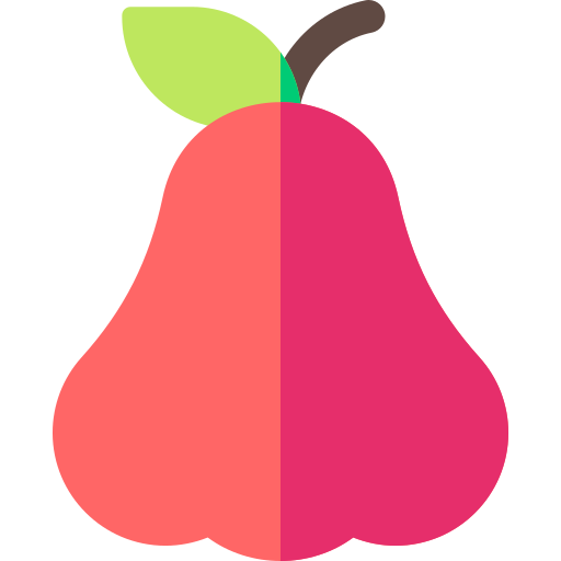 Розовое яблоко Basic Rounded Flat иконка