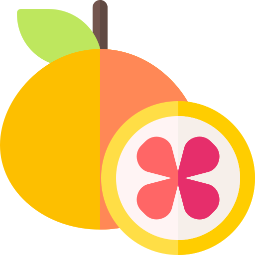 Грейпфрут Basic Rounded Flat иконка
