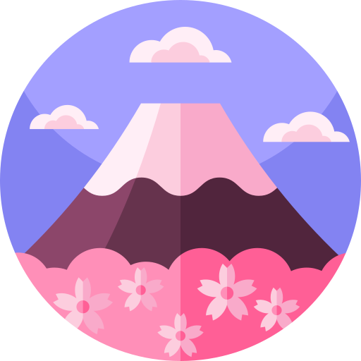 富士山 Geometric Flat Circular Flat icon