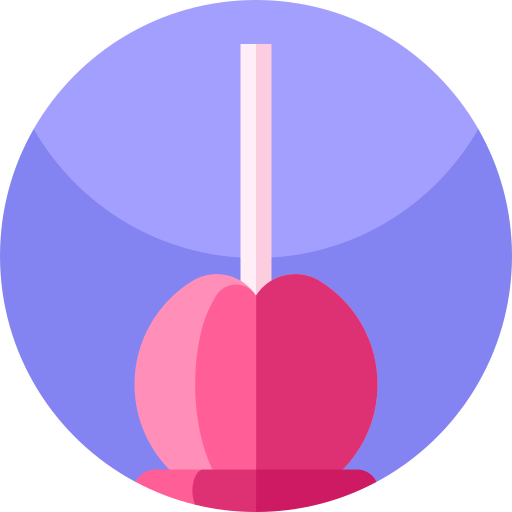 jabłko w toffi Geometric Flat Circular Flat ikona
