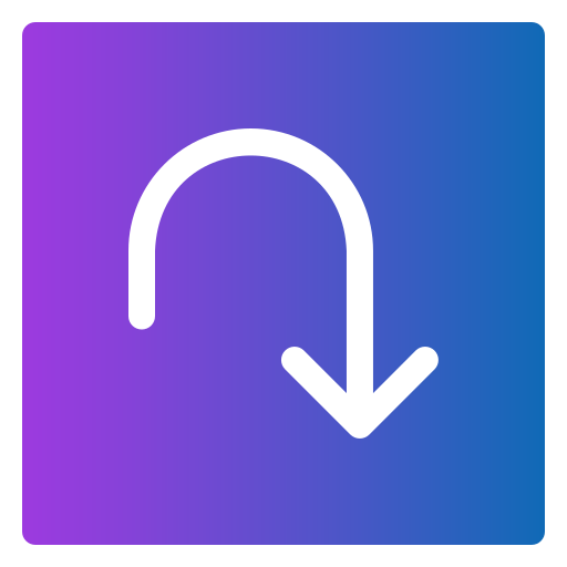 Turn back Generic Flat Gradient icon