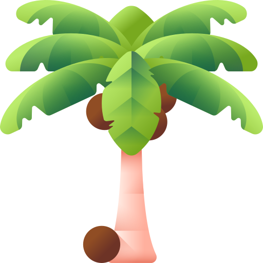 kokosnussbaum 3D Color icon