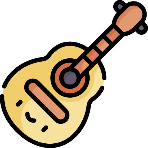 akustische gitarre Kawaii Lineal color icon