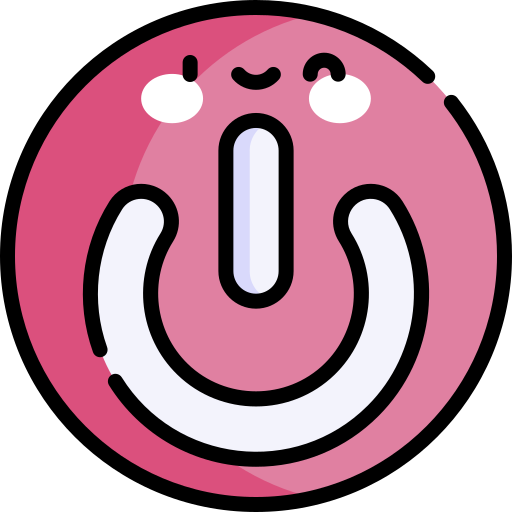 Power button Kawaii Lineal color icon