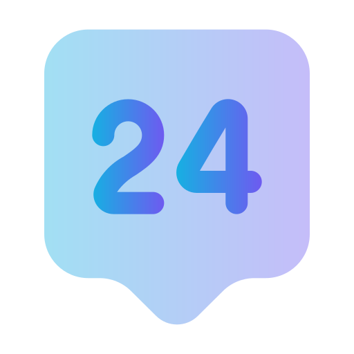 24 stunden support Generic Flat Gradient icon