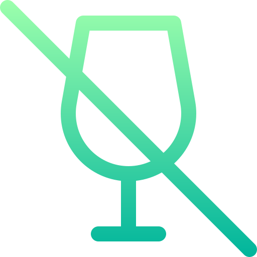 kein alkohol Basic Gradient Lineal color icon
