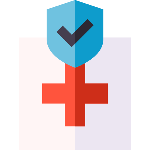 Health insurance Basic Straight Flat icon