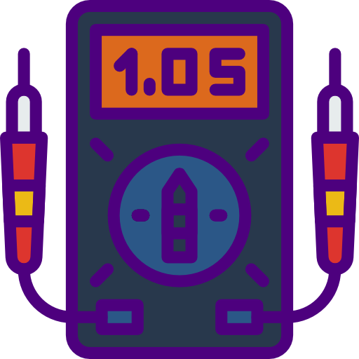 voltmeter prettycons Lineal Color icon