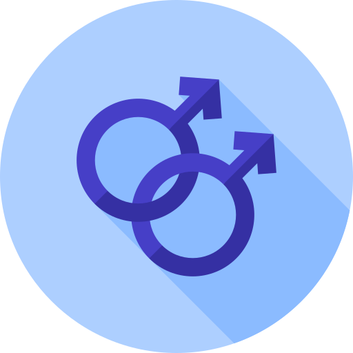 homosexualidad Flat Circular Flat icono