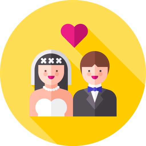 Wedding Flat Circular Flat icon