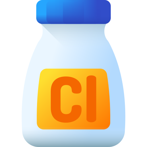 cloro 3D Color icono