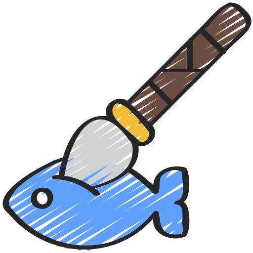 Łowiectwo podwodne Juicy Fish Sketchy ikona