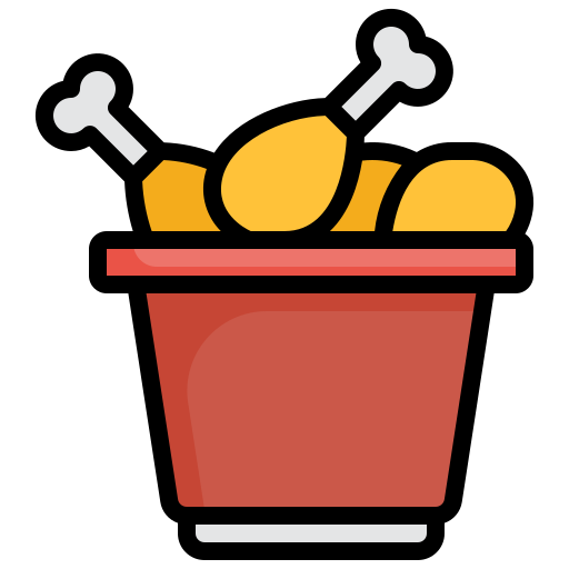 Fried chicken Generic Outline Color icon
