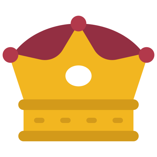 Crown Juicy Fish Flat icon