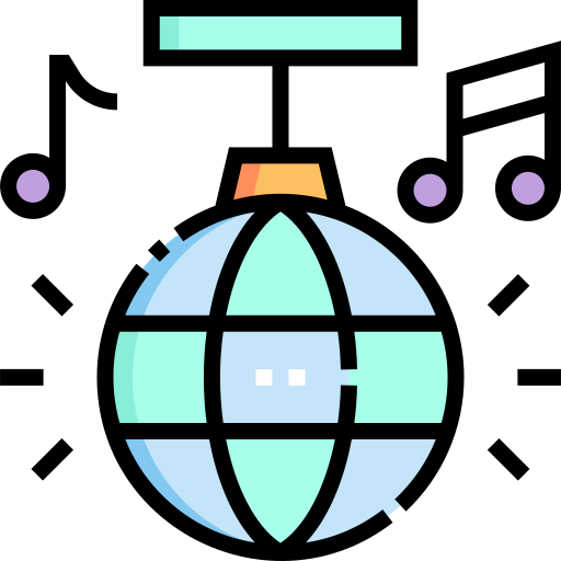 Mirror ball Detailed Straight Lineal color icon