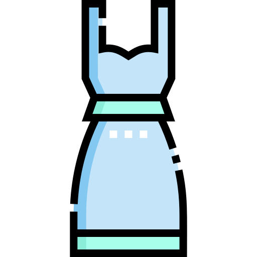 kleid Detailed Straight Lineal color icon