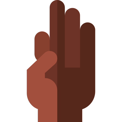 lenguaje de señas Basic Straight Flat icono