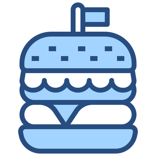 バーガー Generic Blue icon