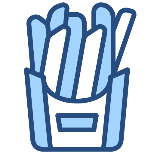 French fries Generic Blue icon