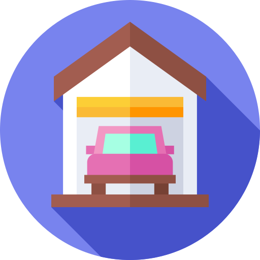 garage Flat Circular Flat icoon