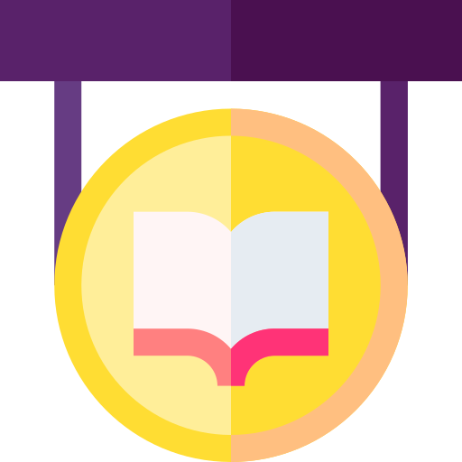 Bookshop Basic Straight Flat icon