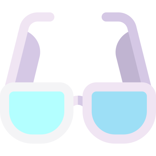 lentes Basic Rounded Flat icono