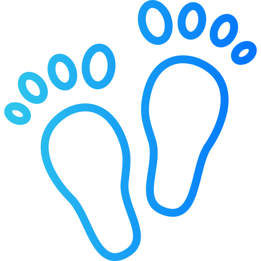 voetafdruk Generic Flat Gradient icoon