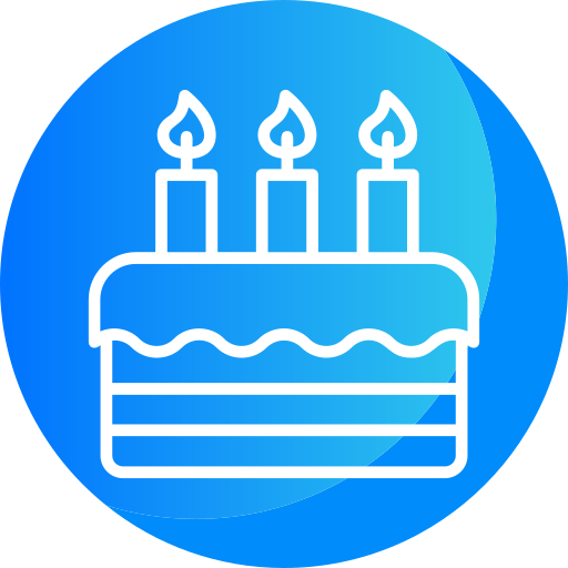 pastel de cumpleaños Generic Flat Gradient icono