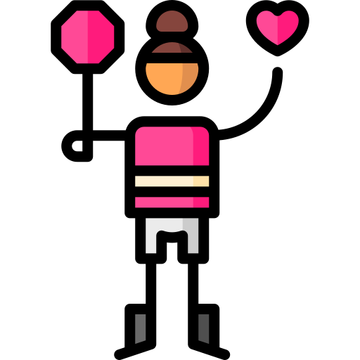 交通指導員 Puppet Characters Lineal Color icon