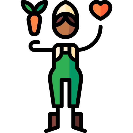 Agricultural Puppet Characters Lineal Color icon