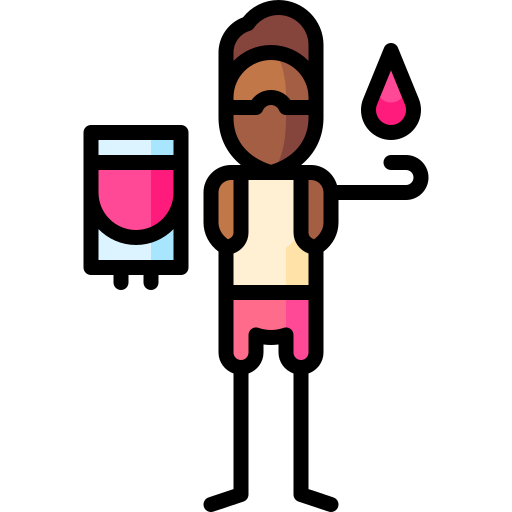Blood donor Puppet Characters Lineal Color icon