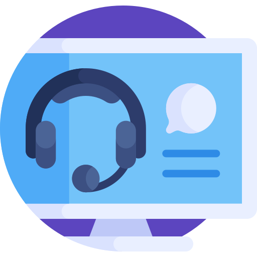 Online support Detailed Flat Circular Flat icon
