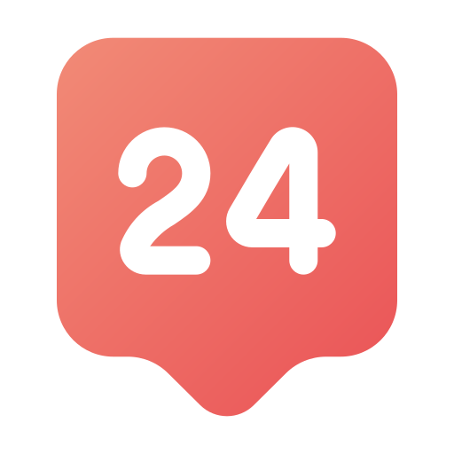 24 stunden support Generic Flat Gradient icon