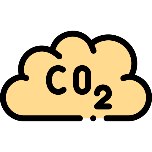 nube de co2 Detailed Rounded Lineal color icono