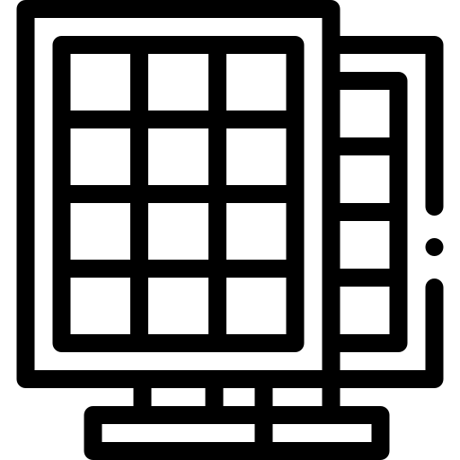 Solar panel Detailed Rounded Lineal icon