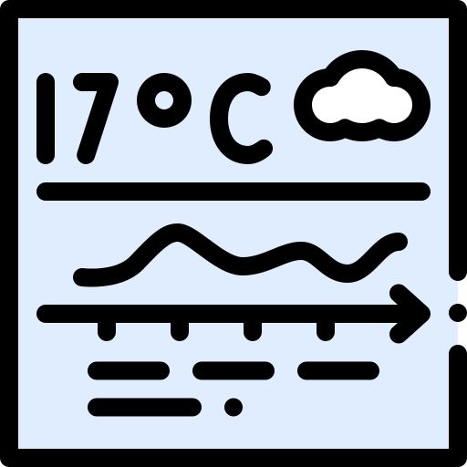 天気 Detailed Rounded Lineal color icon