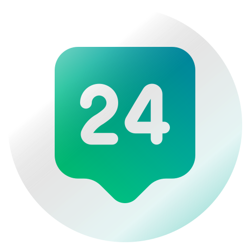 24 stunden support Generic Circular icon