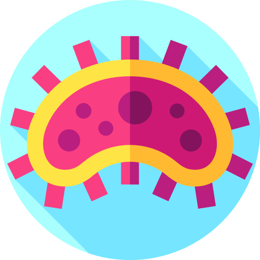 細菌 Flat Circular Flat icon