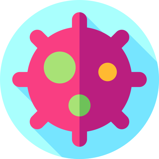ウイルス Flat Circular Flat icon