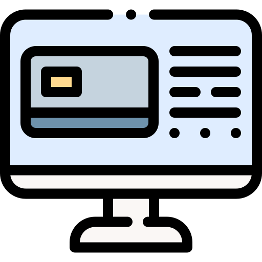 Online payment Detailed Rounded Lineal color icon