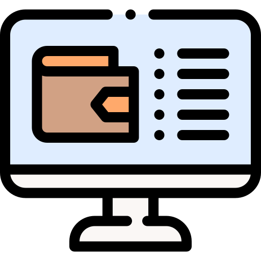 Интернет-кошелек Detailed Rounded Lineal color иконка