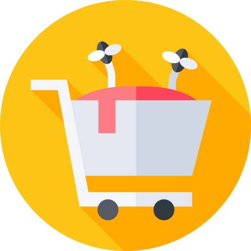 Shopping cart Flat Circular Flat icon